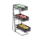 Cal-Mil 1235-13-96 Midnight Bamboo Condiment/Flatware Display, 5.25"W, 14"D X 18"H, 3-Tier 1 image