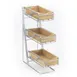 Cal-Mil 1235-39-60 Condiment/Flatware Display, 5.25"W X 14"D X 18"H, 3-Tier, Removable Bamboo Bins 1 image