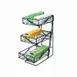 Cal-Mil 1235-TEA Glacier Tea Center, 7.5"W X 14.5"D X 18"H, 3-Tier, Removable Acrylic Bins 1 image