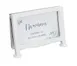 Cal-Mil 1262-15 Clear Acrylic Card Holder, 3.5" x 2"H, Iron Frame, White Finish 2 image