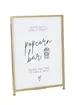 Cal-Mil 1264-90 Sign Holder, 8-1/2" X 11"H, Clear Acrylic With Iron Frame, Gold Finish 1 image