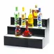 Cal-Mil 1269 Underlit 3‑Tier Bottle Display, 24"W x 14½"D x 15½"H Black Acrylic ColorSync to Music 1 image
