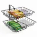 Cal-Mil 1291-2 Tiered Display/Server, 18"W X 15"H, 2-Tier (2) Wire Baskets 1 image