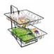 Cal-Mil 1293-2 Display Rack, 12"W X 15"D X 15"H, 2-Tier (2) 12" Square Wire Baskets 1 image