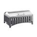 Cal-Mil 1368-13 8 Qt Rectangular SS Chafing Dish, 21.6W x 13.6D x 15.3H, Hinged Cover, Black 1 image