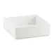 Cal-Mil 1393-15M Cater Choice Box, Square Salad Crock, 10" W x 10" D x 3" H, White Melamine 1 image