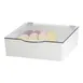 Cal-Mil 1393HL Cater Choice Lid, 10"W X 11"D X 1/4"H, Square, Memory Hinge 1 image