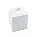 Cal-Mil 1432-15 12-Oz White Cube Storage Jar, 4"W x 4"D x 4"H, Melamine, Solid Lid 1 image