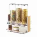 Cal-Mil 1499 Cereal Dispenser, 3 2‑Liter Acrylic Bins, Silver Frame, 18"W x 13"D x 24"H, BPA‑Free 1 image