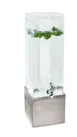 Cal-Mil 1527-3-110 Aspen 3‑Gallon Acrylic Beverage Dispenser, 8½×8½×26¾in with Central Ice Column 1 image