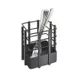 Cal-Mil 1544-13 SoHo Flatware Display, 4x4x4.5in, Single Compartment, Black Metal 1 image
