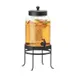 Cal-Mil 1580-2-13 SoHo Beverage Dispenser, 2‑Gallon Glass, Black Frame, Spigot, 10x12x20.5 In 1 image