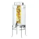 Cal-Mil 1580-2INF-74 SoHo 2‑Gallon Dispenser, 10"W x 12"D x 20½"H Glass, Silver, Spigot, BPA‑Free 1 image