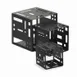 Cal-Mil 1607-7-13 Squared Cube Riser, 7" Wide x 9" Deep x 5"-8" High, Black Metal Decorative Cutouts 1 image
