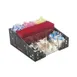 Cal-Mil 1616-13 Condiment Organizer, 12" X 12" X 5-1/4" Black Steel 9-Compartment Decorative Cutouts 1 image