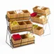 Cal-Mil 1817-39 Tiered Display, 13"W X 9.5"D X 17.5"H, 3-Tier (9) Bamboo Bins 1 image