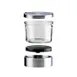 Cal-Mil 1851-4 Mixology Jar, 16-Oz Glass, 4--1/4" Dia x 4" H, Double-Wall Base, Lid Silicone Lining 1 image
