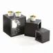 Cal-Mil 1915-96 Midnight Bamboo Square Riser Set – 3 Black Wood Risers 9" , 7" , 5" 1 image