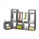 Cal-Mil 1933-96 Midnight Bamboo Library Display, 38"W X 12"D X 24"H (1) Small Removable Shelf 1 image