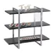 Cal-Mil 1940-96 Midnight Bamboo Riser, 28"W X 12"D X 24"H (3) Shelves, Silver Metal Frame 1 image
