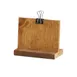 Cal-Mil 2036-32-99 Madera Clipboard Menu, 4"W X 2"D X 3.25"H Oal, Rectangular, Holds 3" X 2" Card 1 image