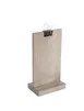 Cal-Mil 2036-46-110 Aspen Clip Sign Holder 2.5" x 4.5" x 8.5" H Gray Wood 4" Width Menu Display 1 image