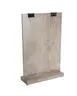 Cal-Mil 2036-811-110 Aspen Clip Sign Holder, 2.5" x 9.25" x 13.5" Gray Wood 1 image