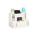 Cal-Mil 2041-15 Cup/Lid Organizer with Straw/Stick Holder, 14.5Wx8.75Dx10.75H, Cups/Lids up to 4" 1 image
