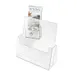 Cal-Mil 208 Clear Acrylic Brochure Card Holder, 4"W x 1.5"D x 8"H 1 image