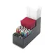 Cal-Mil 213 Straw Organizer, Black Plastic, 5-Section, 3-1/2" W x 9-1/4" D x 5-1/4" H - Beverage Service 1 image