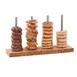 Cal-Mil 22008-4-60 Donut/Bagel Display, 25"W X 7"D X 13"H (4) 1/2" Dia. Metal Pegs, Bamboo 1 image