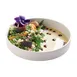 Cal-Mil 22017-10-15 Hudson Plate, 10 Dia. Round, White Melamine, Stackable Serving Tray 2 image