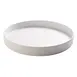 Cal-Mil 22017-12-15 Hudson Plate, 12" Dia. Round Melamine Tray, White, Stackable 1 image
