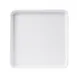 Cal-Mil 22025-11-15 Hudson Square Plastic Plate, 11" x 11" x 0.5" White Melamine With Raised Rim 1 image