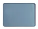 Cal-Mil 22025-1813-111 Rectangular Low‑Rim Plate, 18" W x 13" D x 1" H, Stone Blue Melamine 1 image