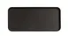 Cal-Mil 22025-613-13 Rectangular Low‑Rim Melamine Plate, Black, 13" W x 6" D x 1" H, Hudson Style 1 image