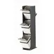 Cal-Mil 22048-13 3-Tier Stainless Steel Flatware Holder, 4.5"W x 7"D x 21"H 1 image