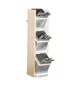 Cal-Mil 22048-15 Blonde 3-Tier Maple Wood Flatware Holder, 4.5W x 7D x 21H 1 image