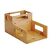 Cal-Mil 22068-99 Madera Plate & Napkin Holder, 2-Compartment, 10-1/4"W x 15"D x 8-1/4"H, Rustic Pine 1 image