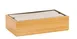Cal-Mil 22072-4-60 Ice Display Frame, 9.5" W x 17.75" D x 4.75" H, Bamboo with Steel Tray and Pucks 1 image
