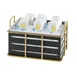 Cal-Mil 22085-10-90 Ice Housing, 13.75"W x 11"D x 6.75"H, Plastic With Pan, Gold Frame, Black 2 image
