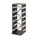 Cal-Mil 22086-90 Empire Cylinder Display, 7x7.25x18.5in, 3-Tier, 3-Compartment, Black Metal Utensil Holder 1 image