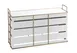 Cal-Mil 22087-13-15 Riser, 20.5"W X 7"D X 13"H, Rectangular, Gold Wire Frame 1 image