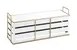Cal-Mil 22087-9-15 Riser - 20½" W x 7" D x 9" H White Sheet Metal Base with Gold Wire Frame 1 image
