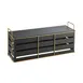 Cal-Mil 22087-9-90 Empire Riser, 20-1/2"W X 7"D X 9"H, Rectangular, Gold Wire Frame 1 image