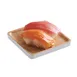 Cal-Mil 22097-91 Serving Tray, 4"W x 4"D x 1/2"H, Stackable, White Melamine, Natural Wood, Two Tone 1 image