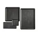 Cal-Mil 22098-13 Serving Tray, 8"W x 4"D x 1/2"H, Rectangular, Stackable, Melamine, Black 2 image