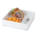 Cal-Mil 22309-15 Bento Box, 10"L x 10"W x 2.75"H, Square, Melamine, White, Dishwasher Safe 1 image
