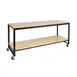Cal-Mil 22340-72-71 Merchandising Table, 72"W x 24"D x 34"H, Maple Top Shelf, Metal Frame 2 image