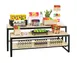 Cal-Mil 22341-64-71 Table – 64½" W x 18" D x 24¼" H, 2‑Tier Nesting, Maple Shelf, Metal Frame 2 image